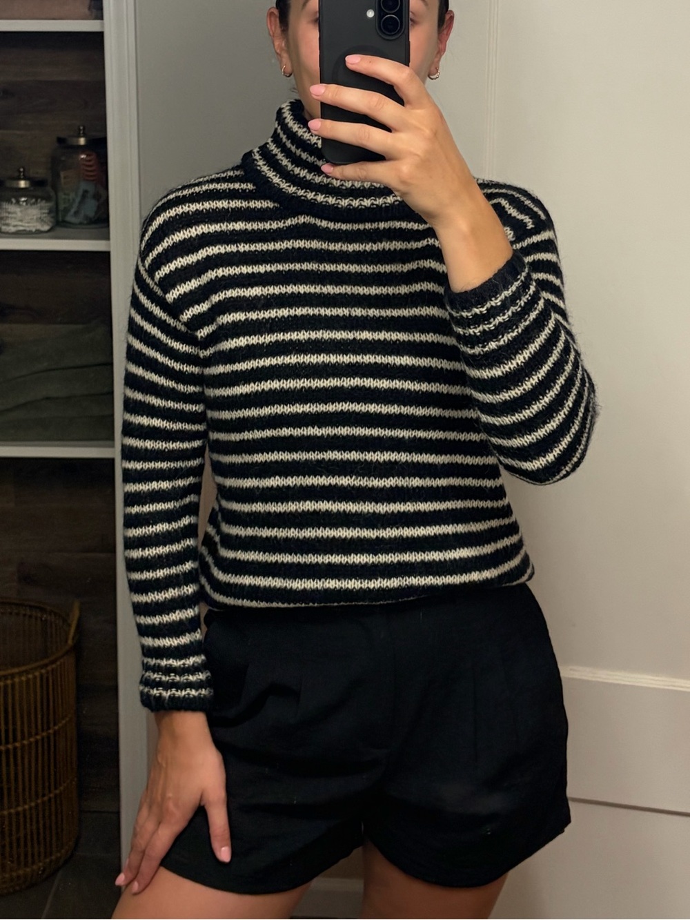 High neck sweater